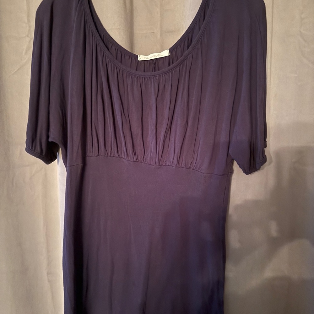 Charlotte Russe Deep Purple Short Sleeve Top